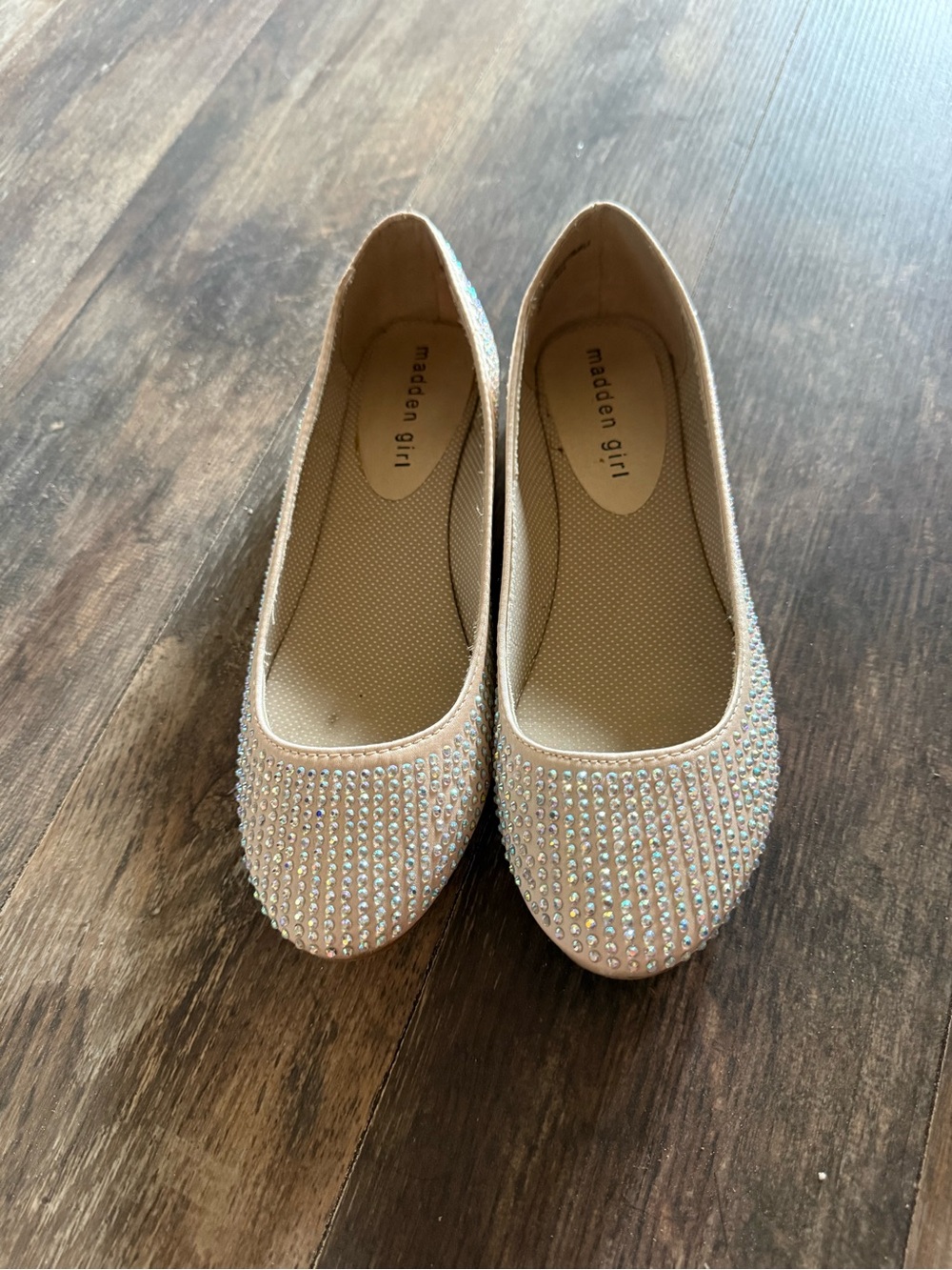 Madden Girl Sparkling Blush Crystal-Embellished Ballet Flats